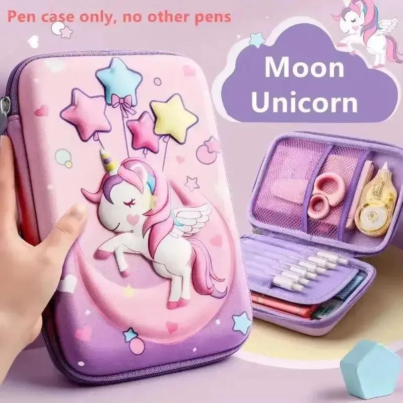 3D Large Capacity Unicorn and Space Design Pencil Case/Pen Box
