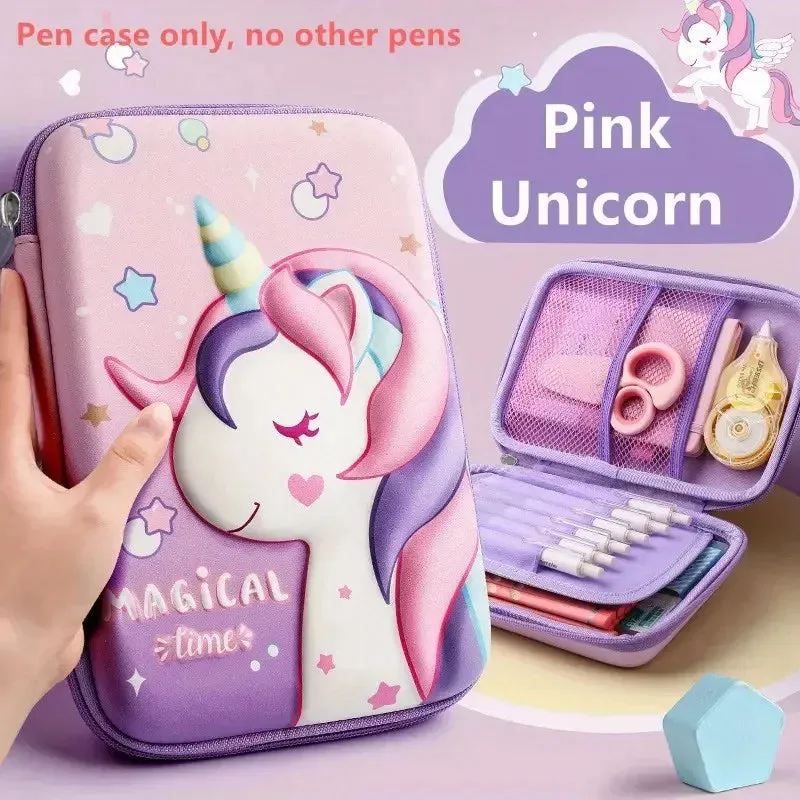 3D Large Capacity Unicorn and Space Design Pencil Case/Pen Box