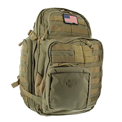 5.11 RUSH72 Tactical Backpack Med First Aid Patriot Bundle - Sandstone