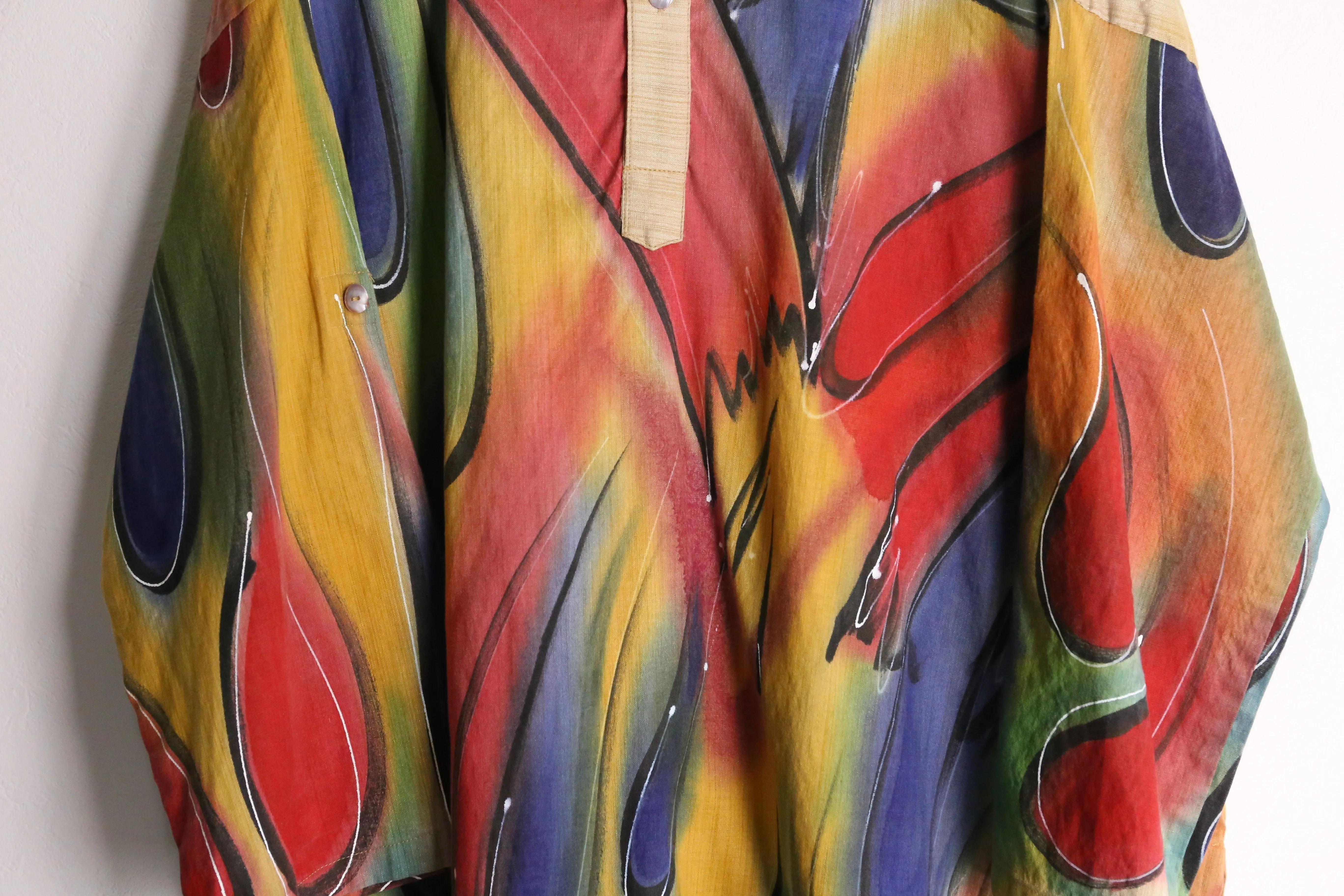 artistic 3/4 sleeves pullover shirt