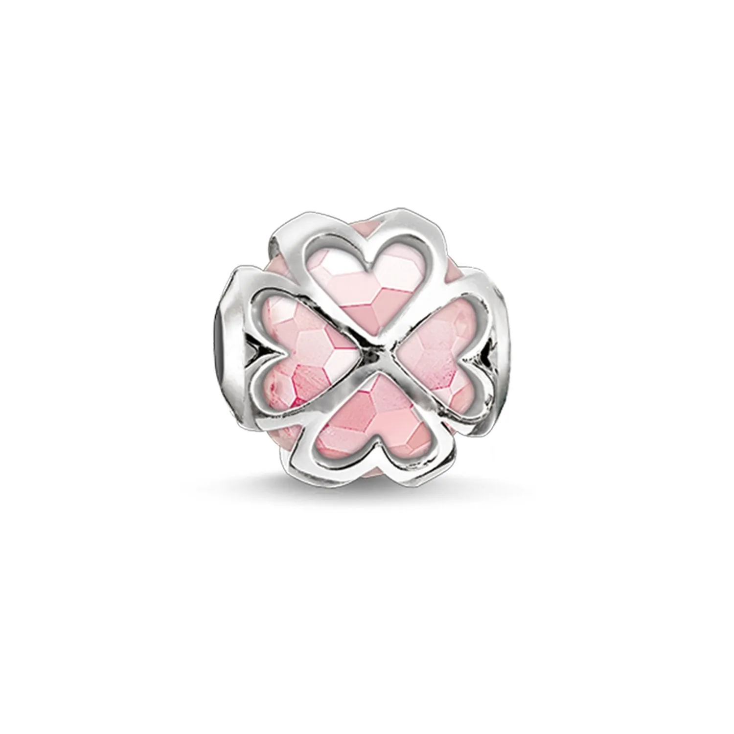 Bead "Pink Cloverleaf"