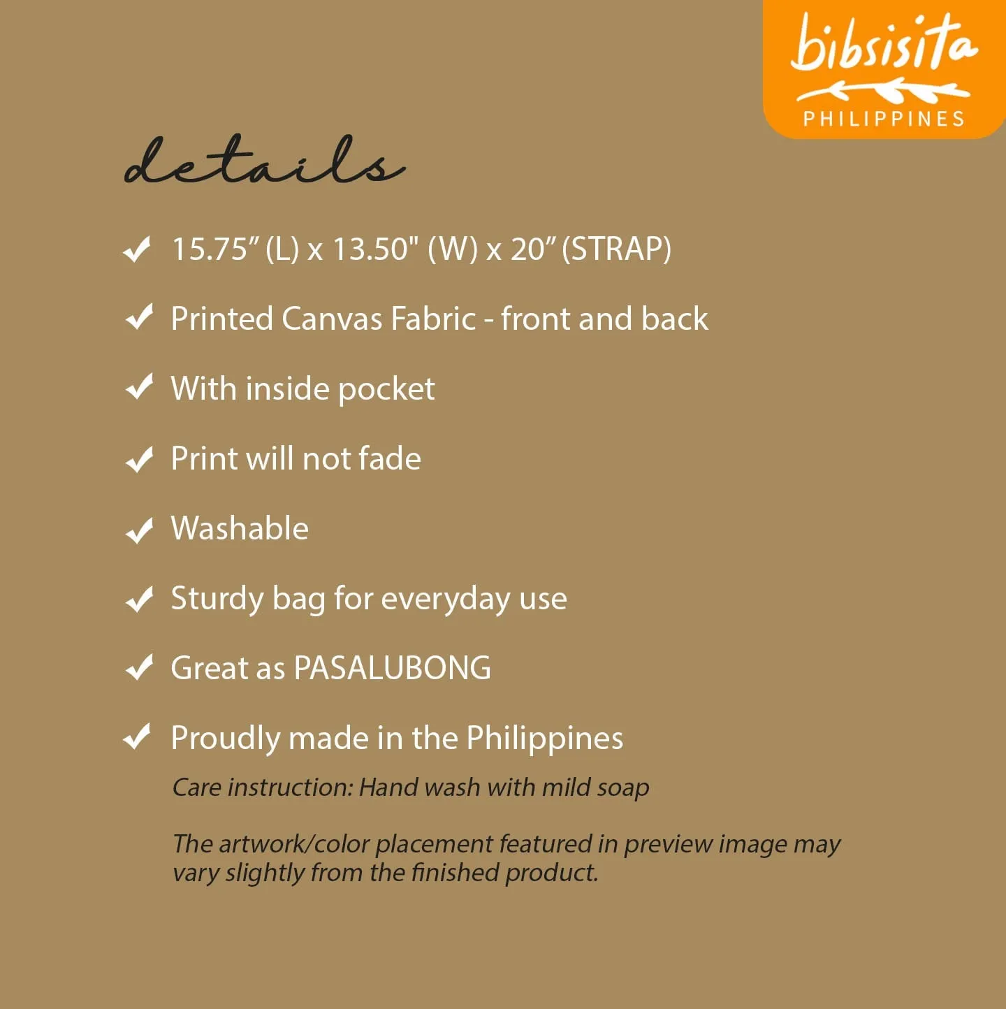 Bibsisita Canvas Totebag- TABO