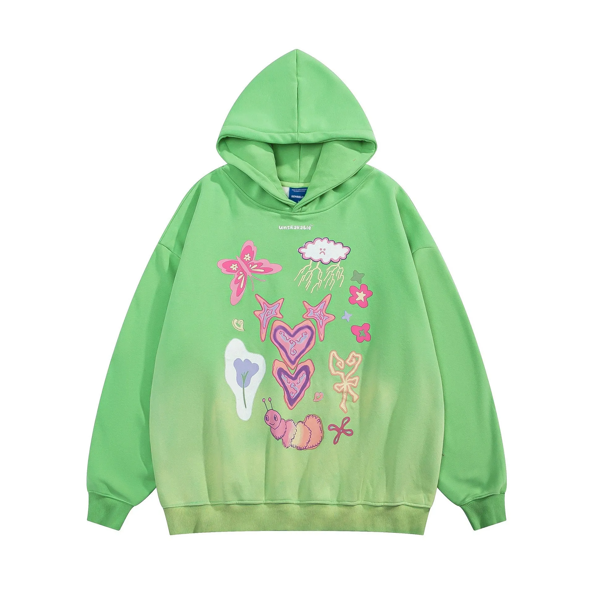Charming Wash | Washed Oversized Graphic Hoodie