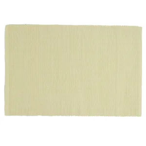 Cotton Ribbed Placemats - Cream
