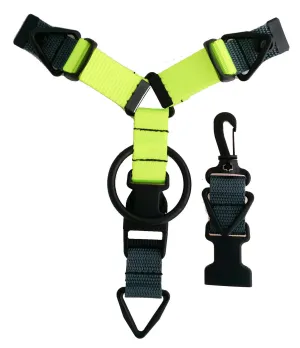 Custom Accessory Hanger - Charcoal & Volt Green