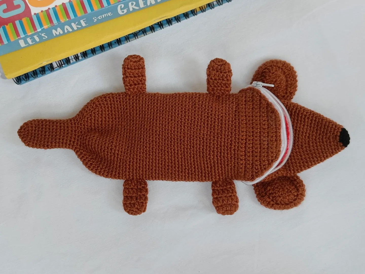 Dachshund Sausage Dog Crochet Pencil Case