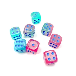 Gemini 12mm d6 Gel Green-Pink/blue Luminary Dice Block (36 dice)