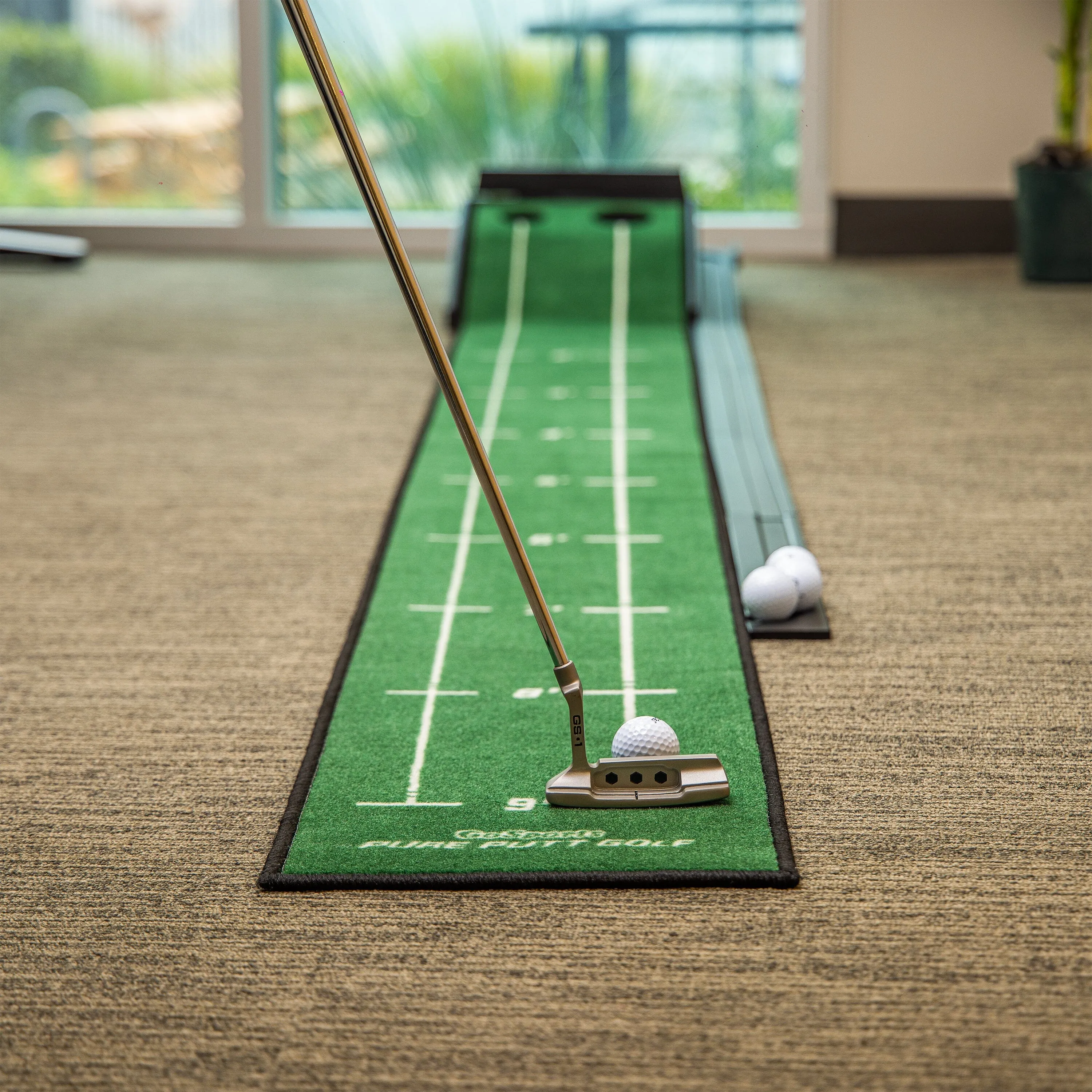 GoSports Pure Putt Golf 9 ft Putting Green Ramp - Black