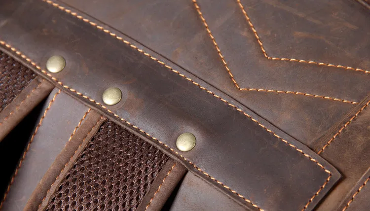High Quality Genuine Leather Outdoor Backpack YG1112