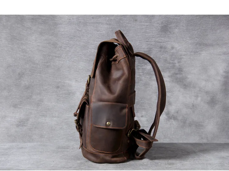 High Quality Genuine Leather Outdoor Backpack YG1112