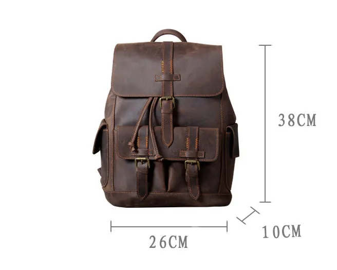 High Quality Genuine Leather Outdoor Backpack YG1112
