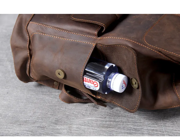 High Quality Genuine Leather Outdoor Backpack YG1112