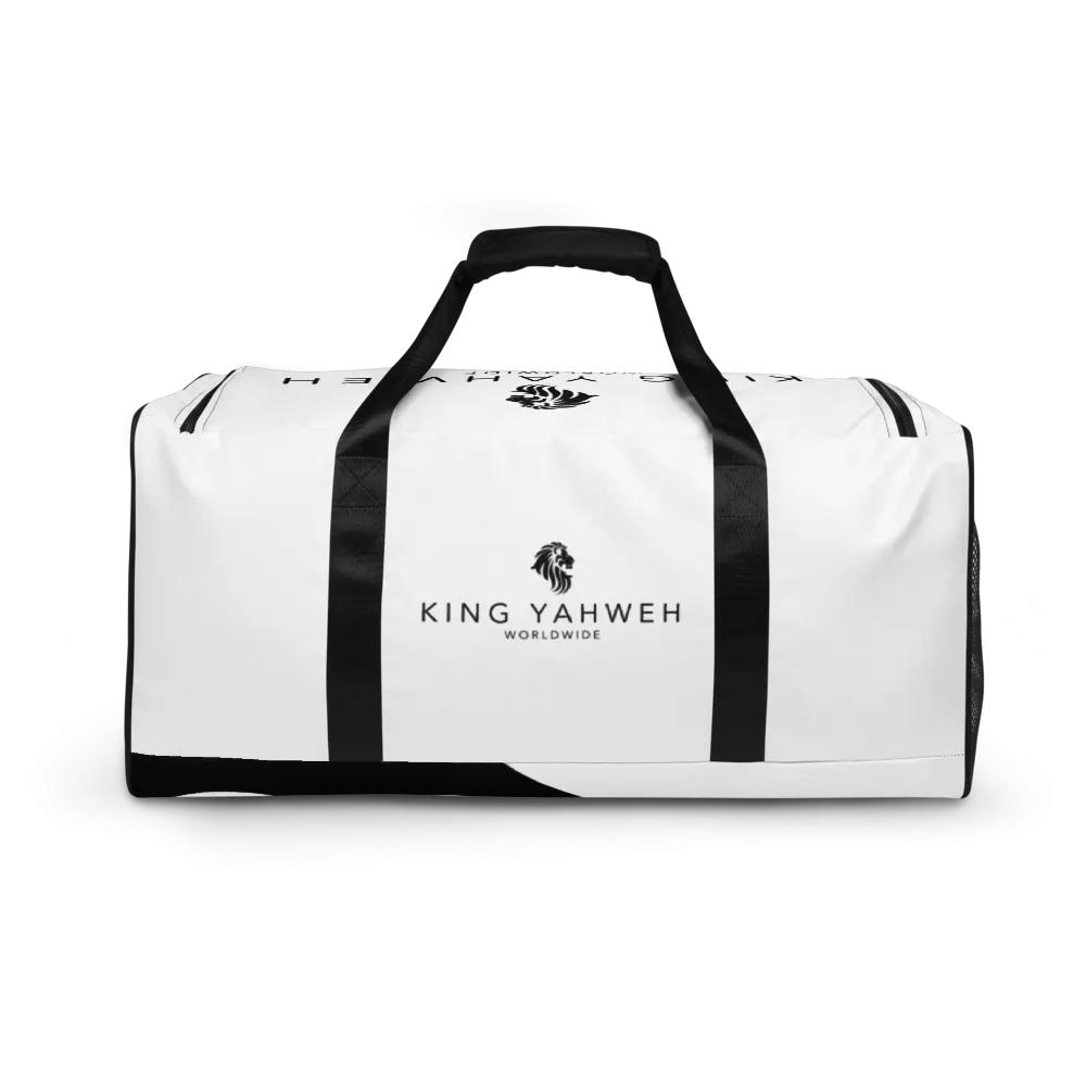 King Yahweh Worldwide Classic 2.0 Duffle Bag (Snow White & Black)