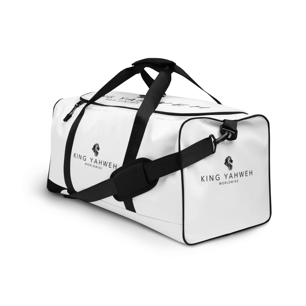 King Yahweh Worldwide Classic 2.0 Duffle Bag (Snow White & Black)