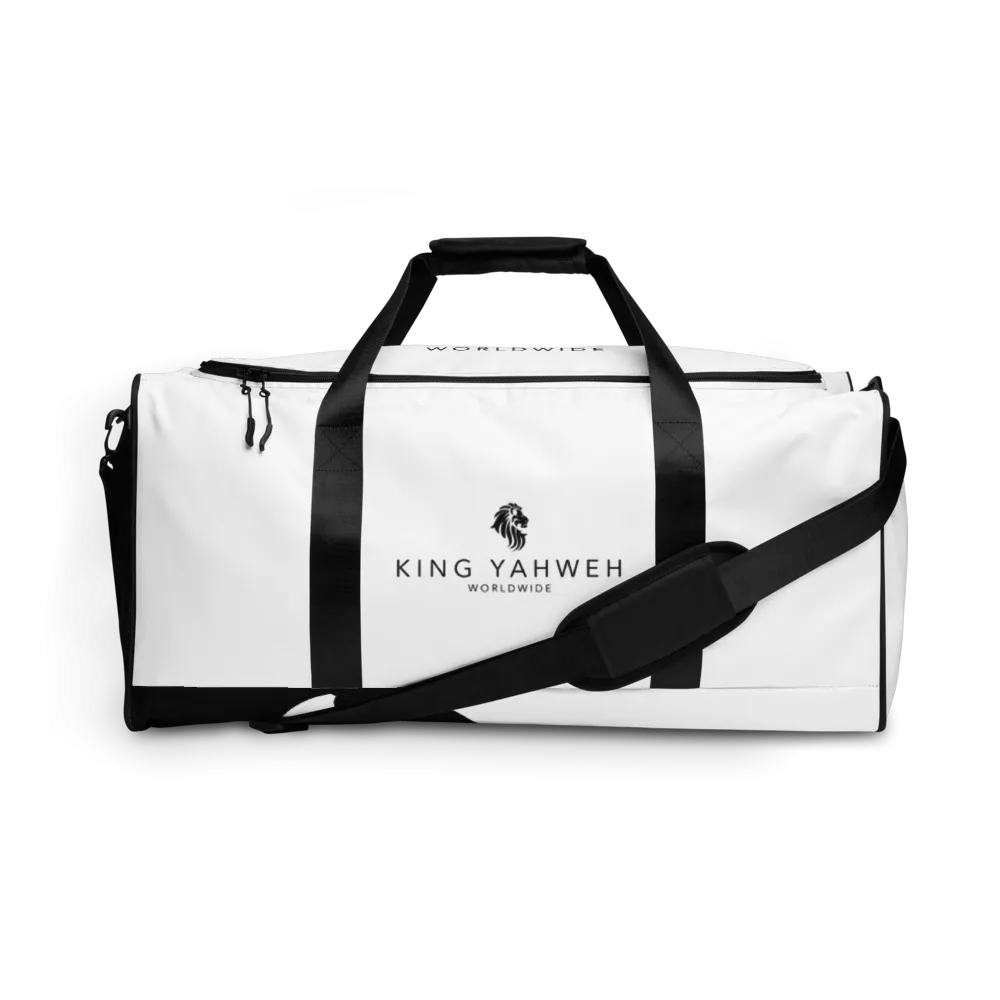 King Yahweh Worldwide Classic 2.0 Duffle Bag (Snow White & Black)