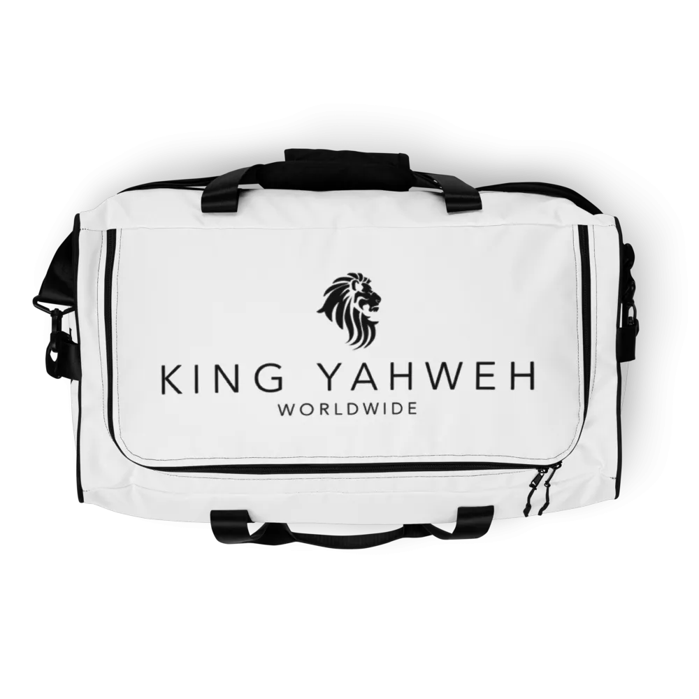 King Yahweh Worldwide Classic 2.0 Duffle Bag (Snow White & Black)
