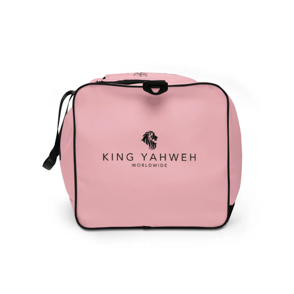 King Yahweh Worldwide Classic 2.0 Duffle Bag (Soft Pink & Black)