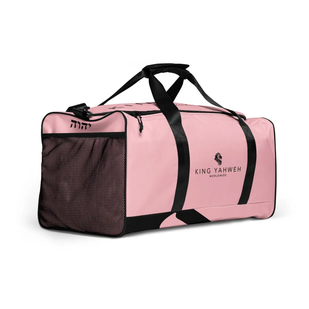 King Yahweh Worldwide Classic 2.0 Duffle Bag (Soft Pink & Black)
