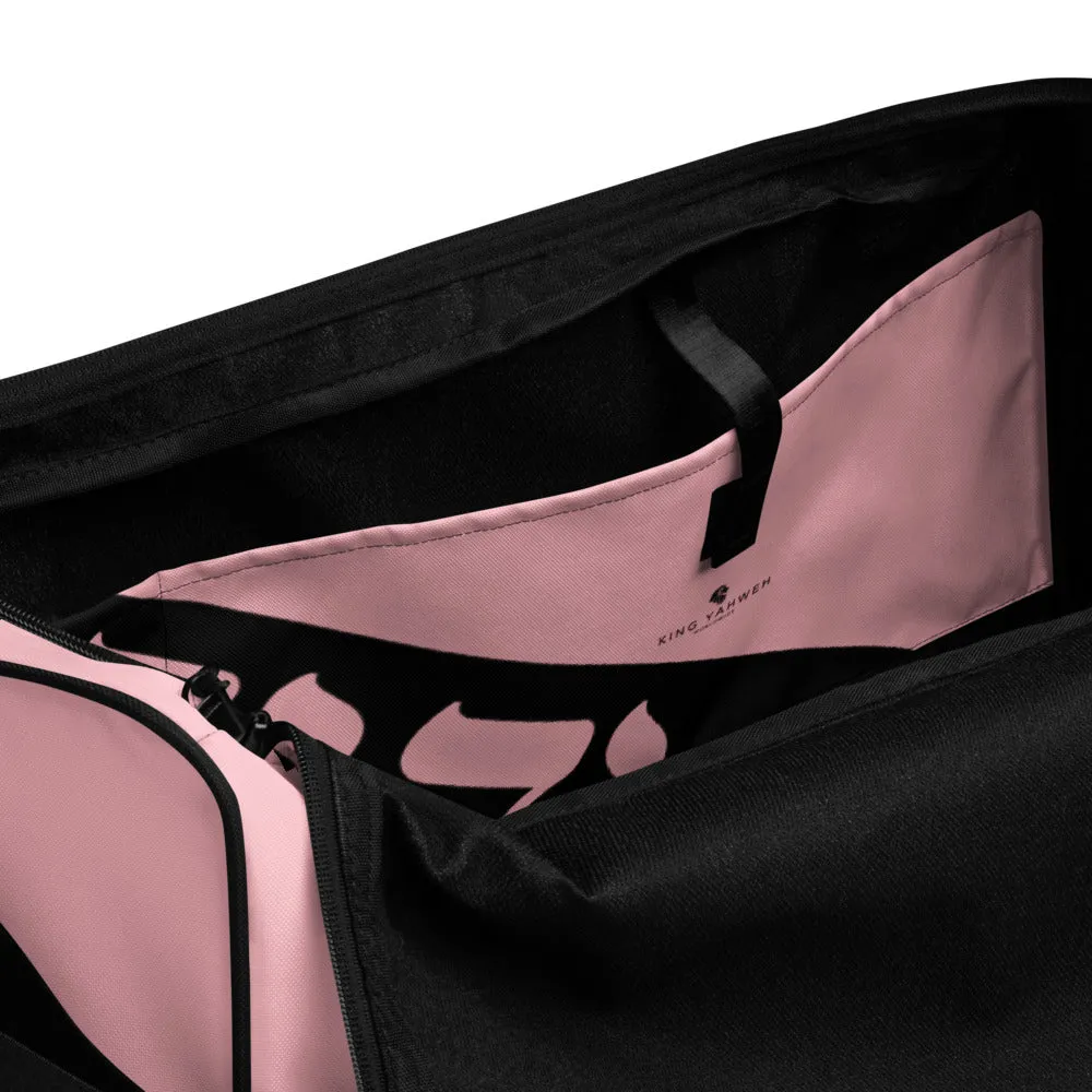 King Yahweh Worldwide Classic 2.0 Duffle Bag (Soft Pink & Black)