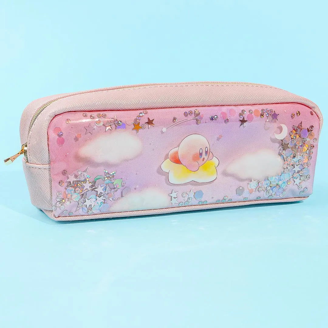 Kirby Glittery Warp Star Pencil Case