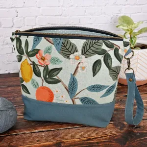 Medium Sized Project Bag in Canvas and Linen