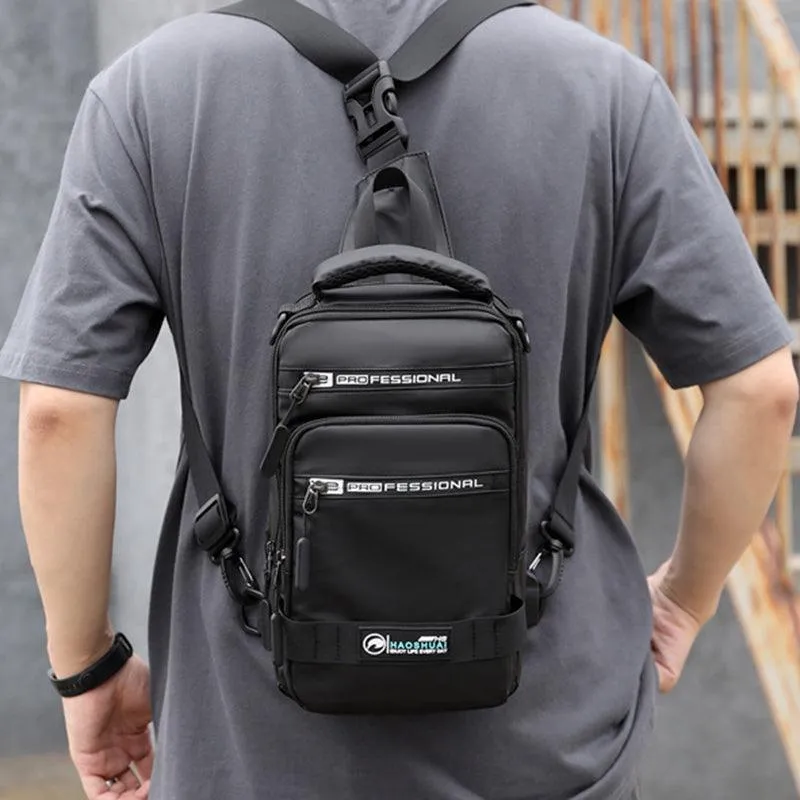 Men Multifunction USB Charging Port Backpack