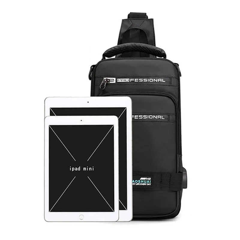 Men Multifunction USB Charging Port Backpack