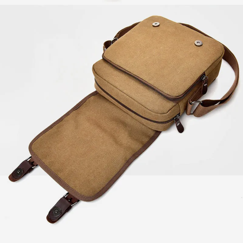 Messenger Bag For Men Retro Canvas Business Crossbody Shoulder Bag