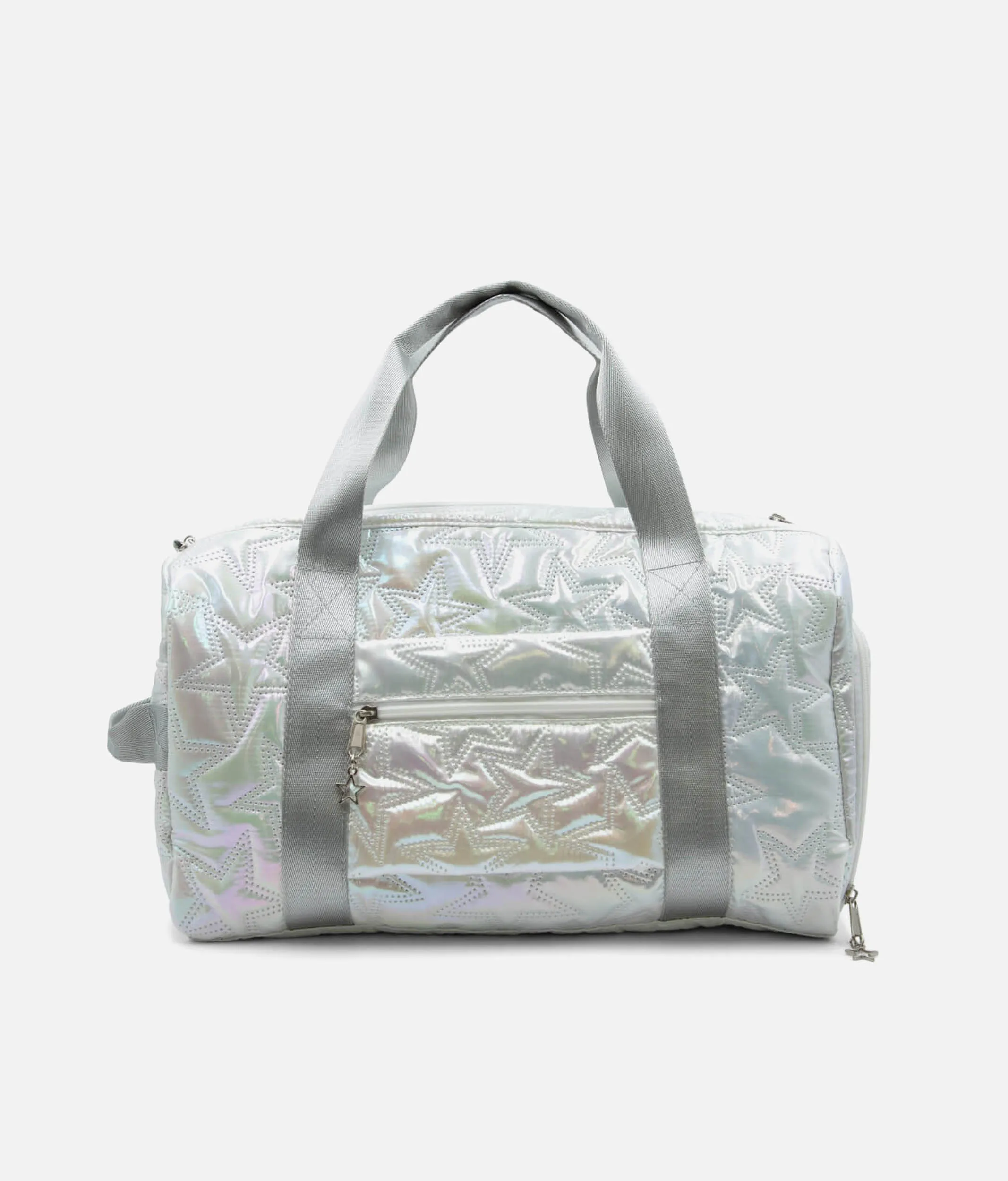 Metallic Star Duffle, Adjustable Strap & Shoe Pocket Dance Bag - B323