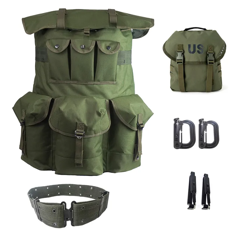 Military Large Alice Pack Army Survival Combat Backpack ALICE Rucksack Olive Drab and Butt Pack