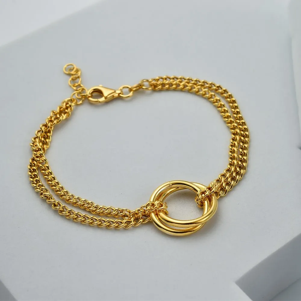 Molto Wave Dual Chain Bracelet