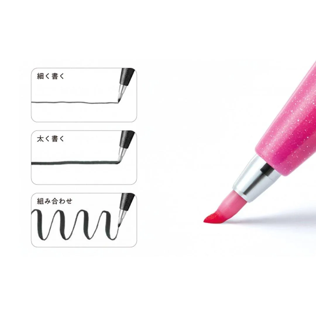 Pentel TOUCH BRUSH UP 6-color group 12-color group new color soft painting pen art pen color pen painting SES15C