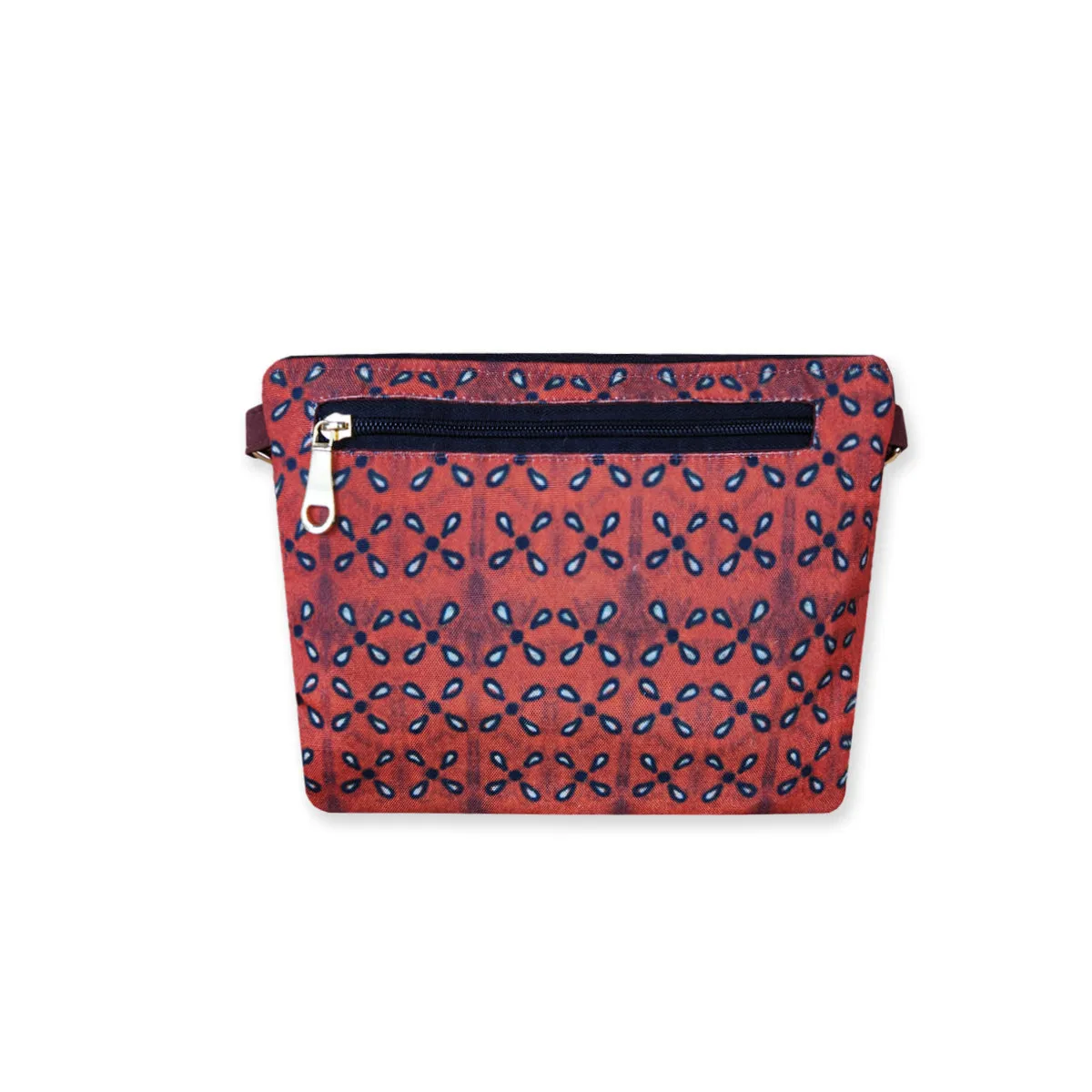 Pleated Maroon Sling Bag