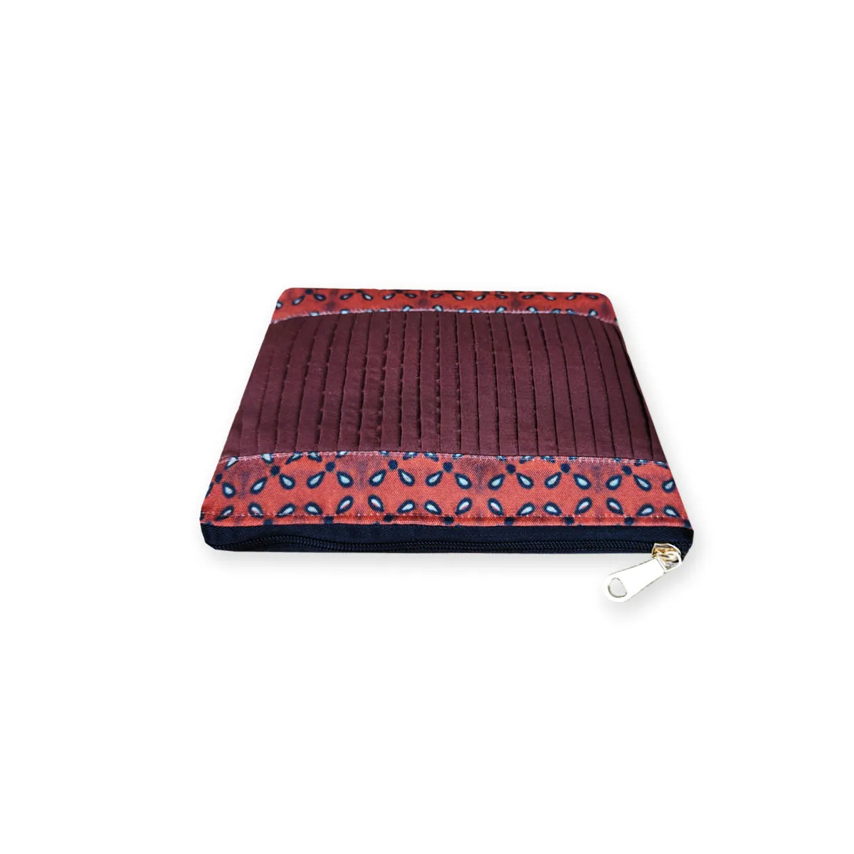Pleated Maroon Sling Bag