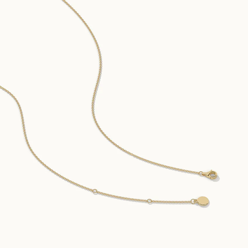 Round Pave Diamond Necklace