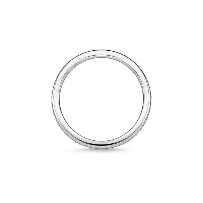 Silver Zirconia Pave Double Ring TR2316-051-14