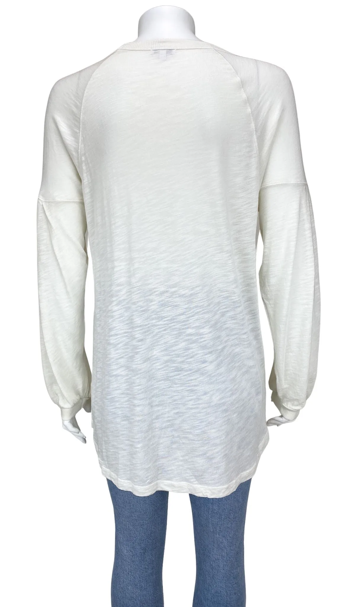 Splendid, Women's Balloon Sleeve Sparkle Tunic, Ivory, Size M