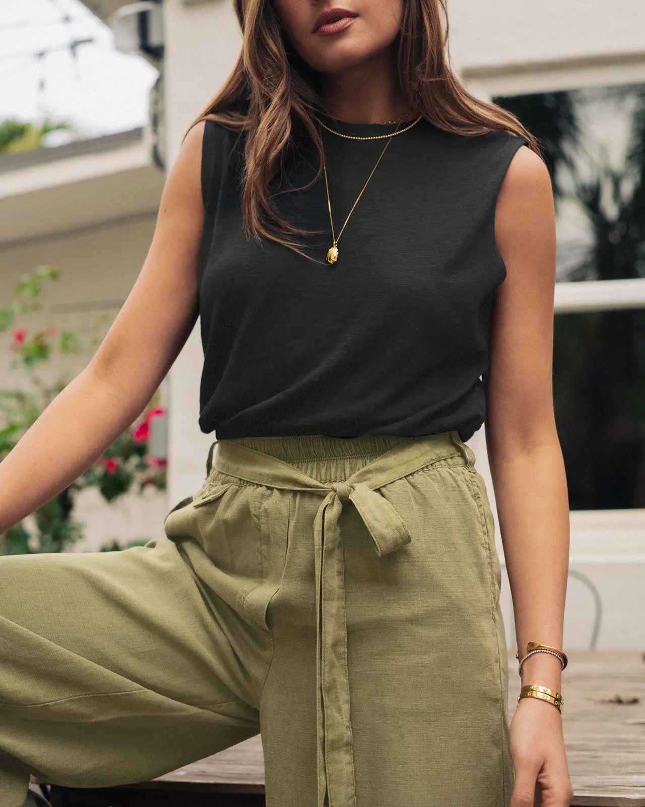 Splendid x Rachelove Elastic Waist Tank