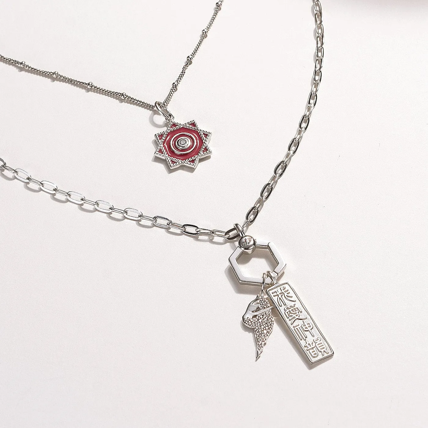 Twirling Handkerchief Charm - Silver