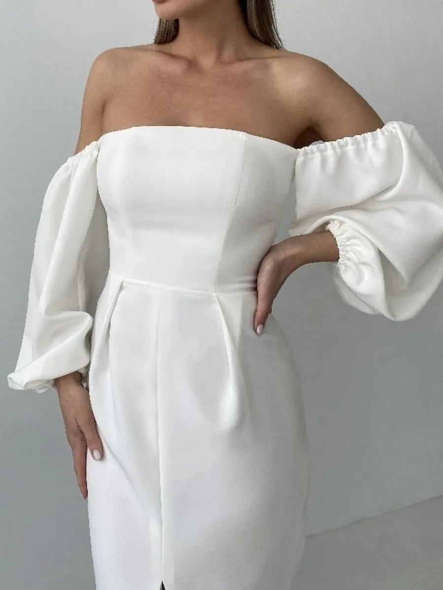 White Charming Party Dress